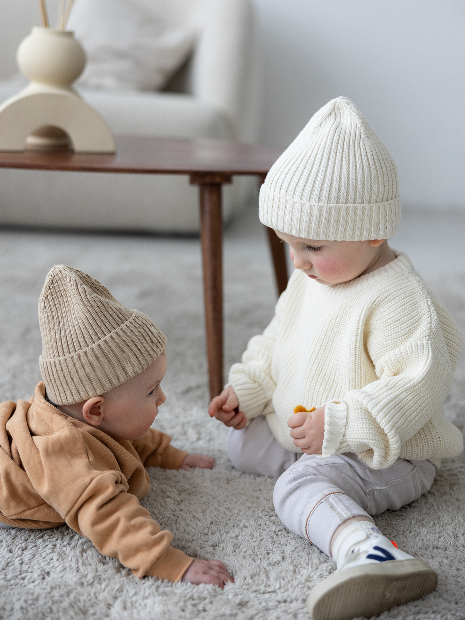 Knit beanie top baby