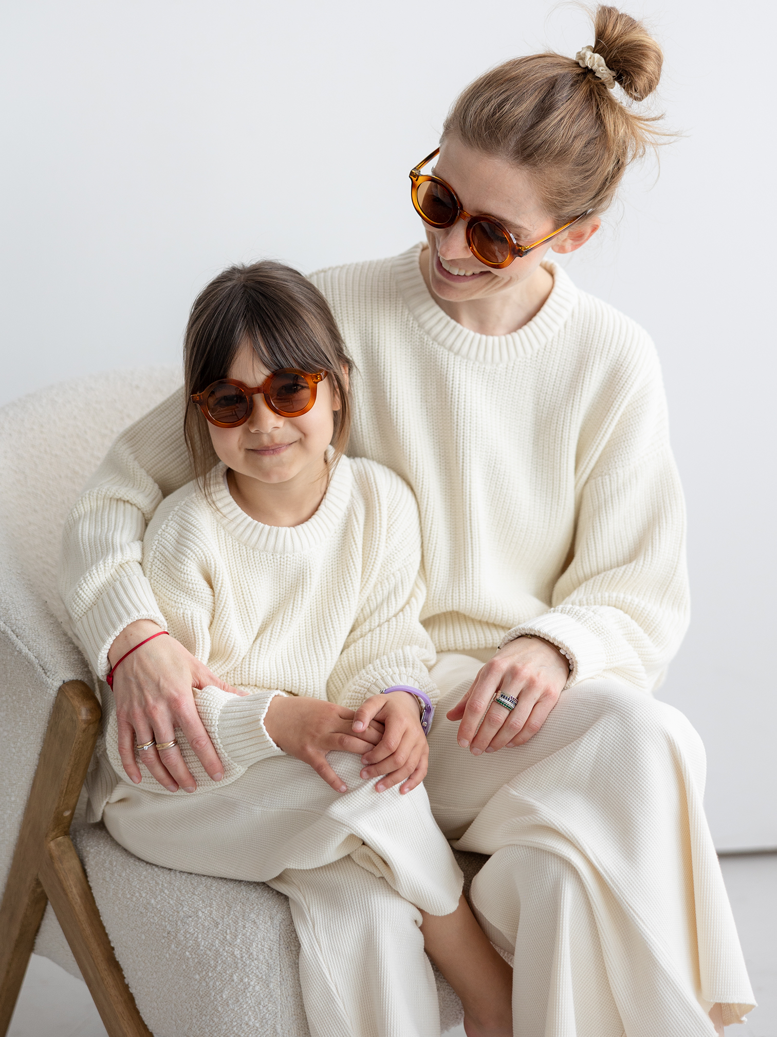 Chunky Knit Mama und Tochter Partnerlook