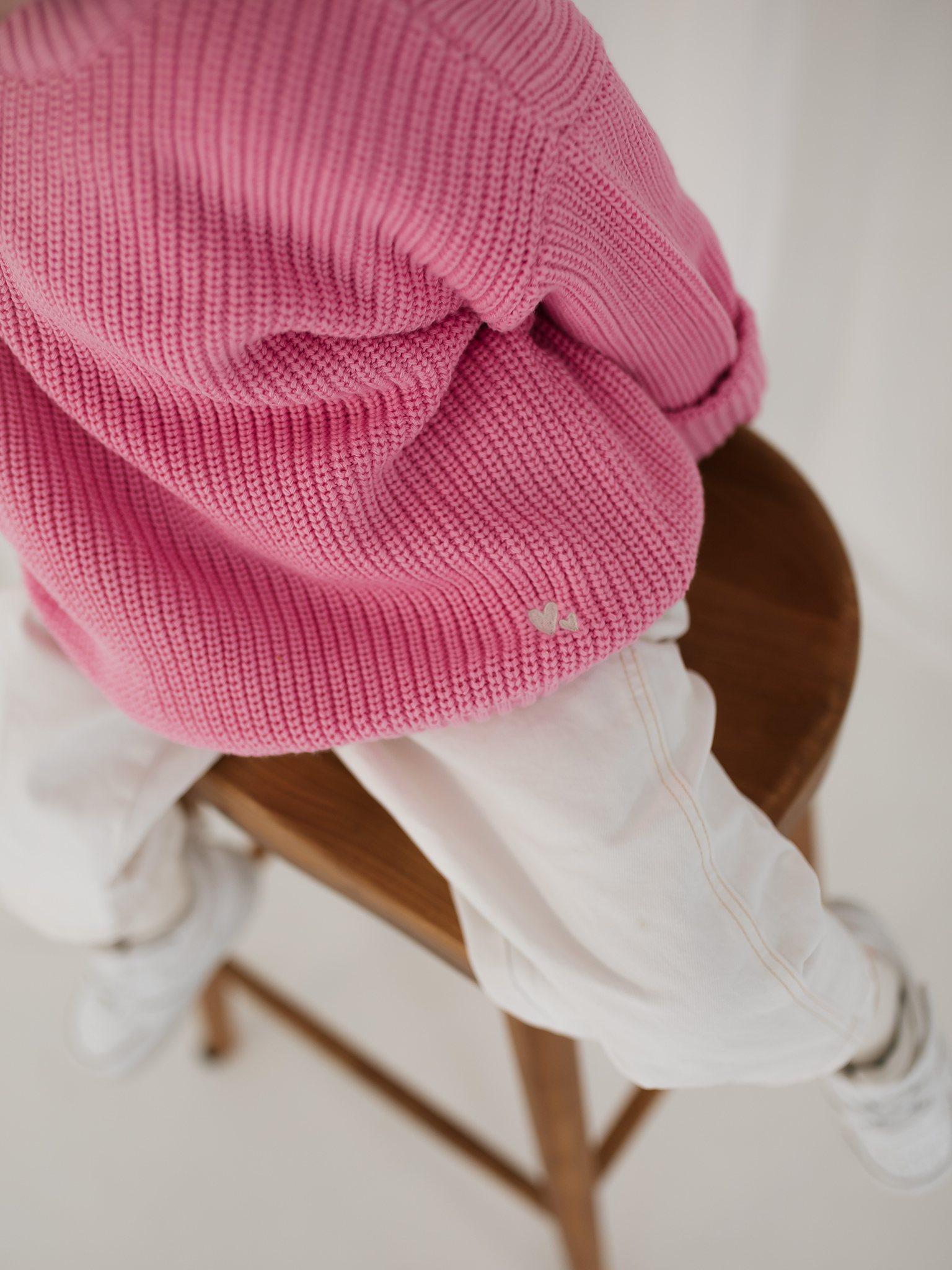 Grobstrick Pulli pink