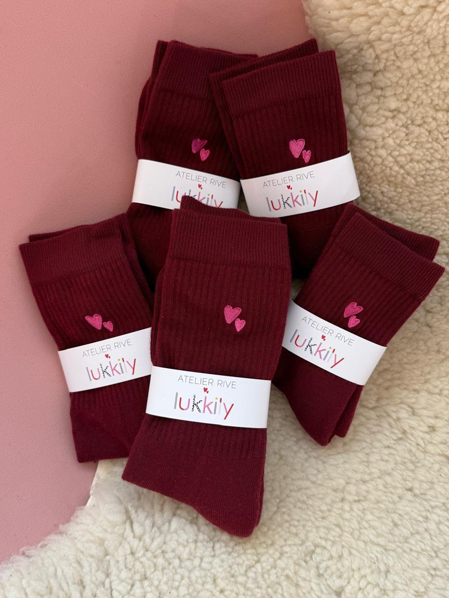Herz Socken lukkily