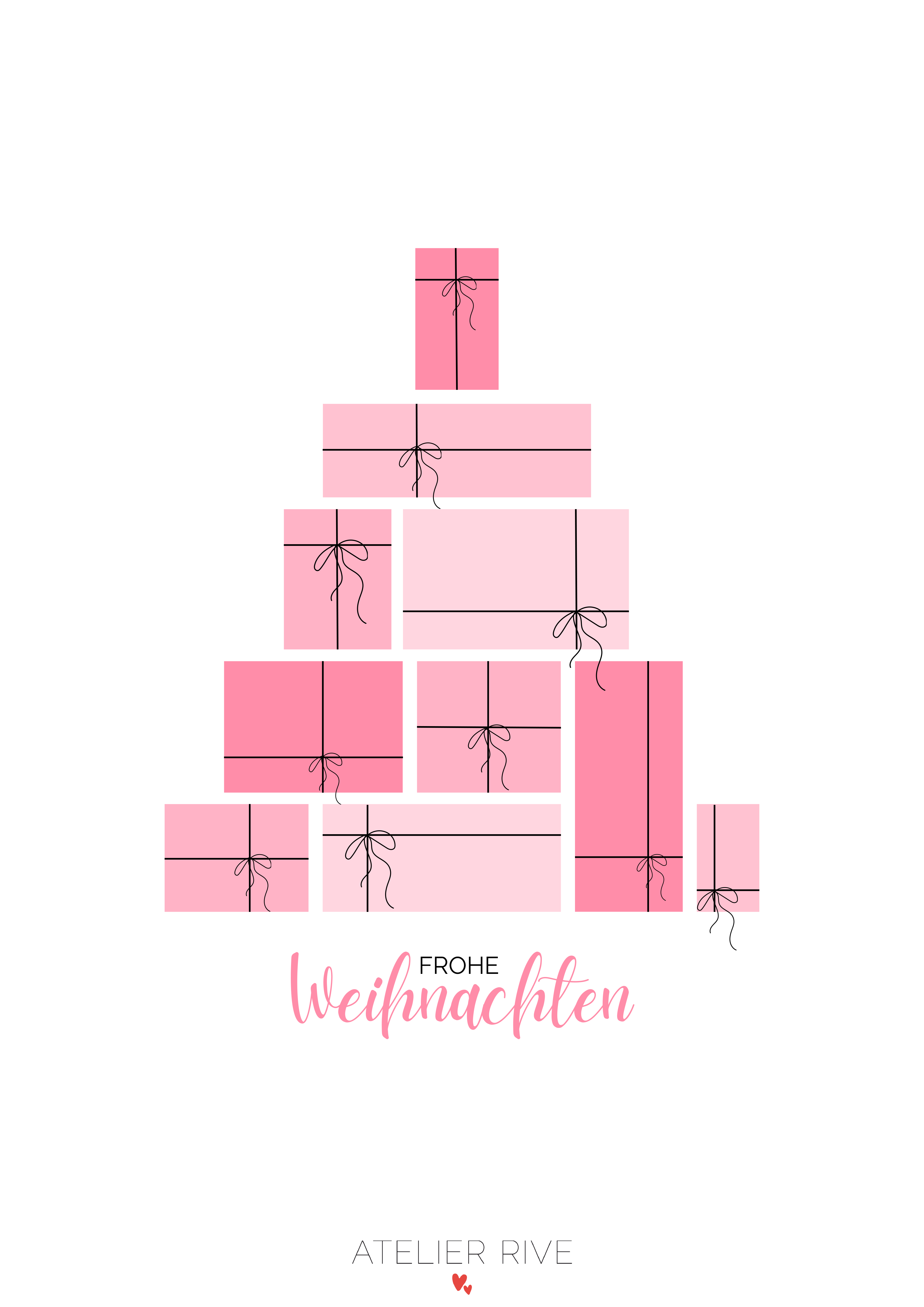 Weihnachtskarte Atelier Rive