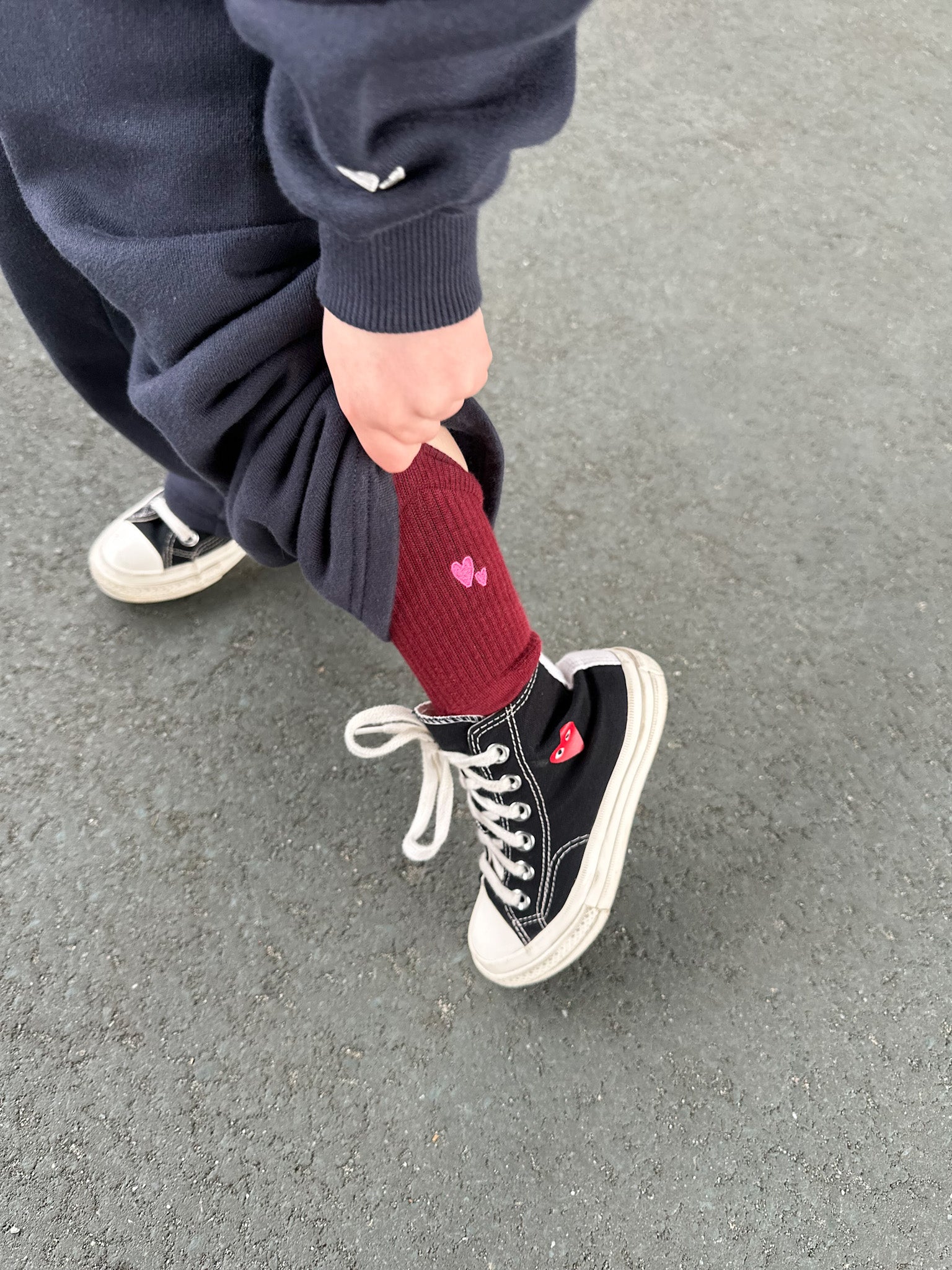 lukkily und atelier rive kinder Socken bordeaux