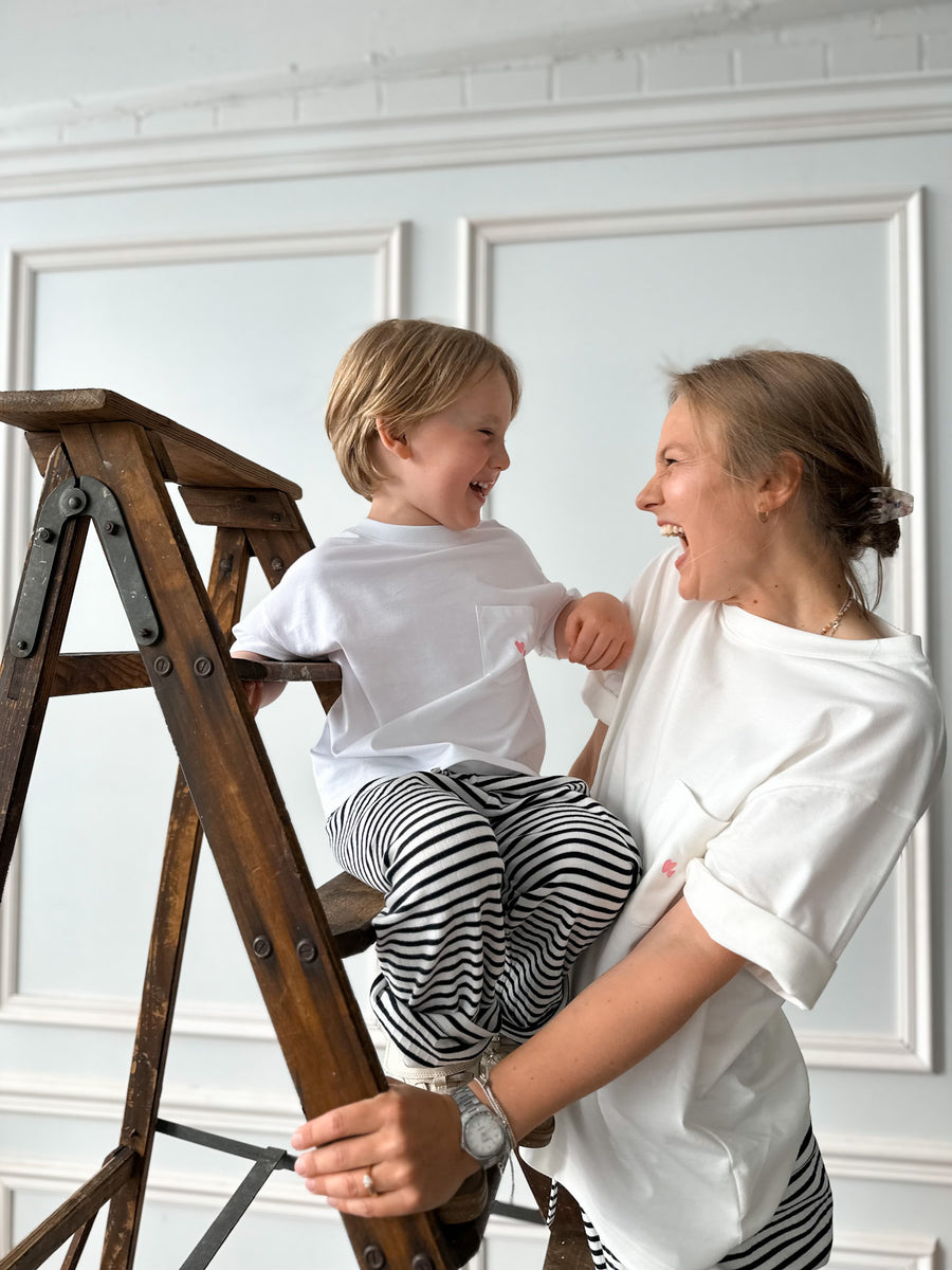 Partnerlook mit Mama T-Shirt rosa Herz