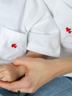 T-Shirt mit Herzen, Details