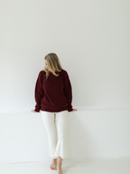 Strick Pullover in Bordeaux 