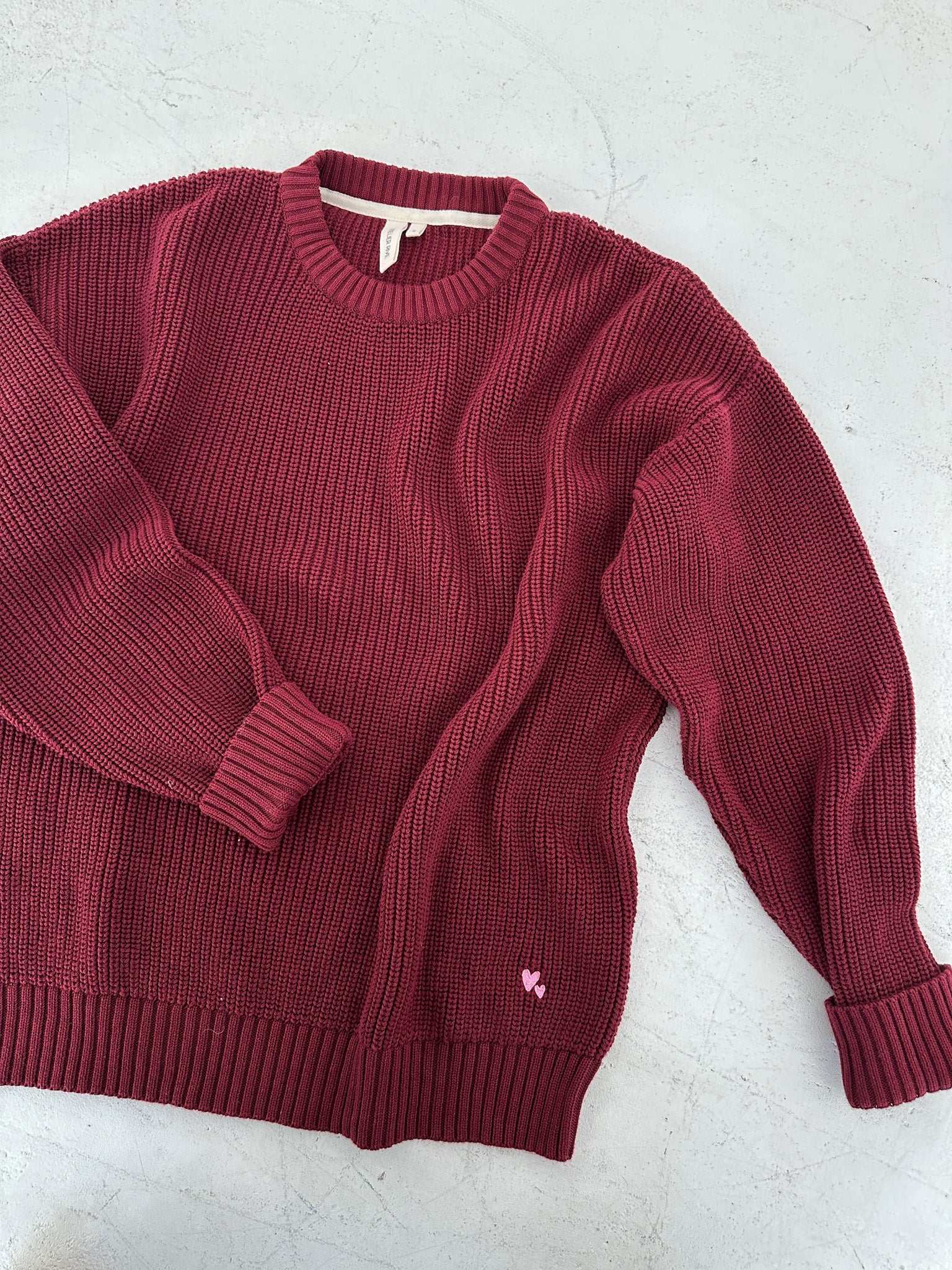 Bordeaux Strick Pullover