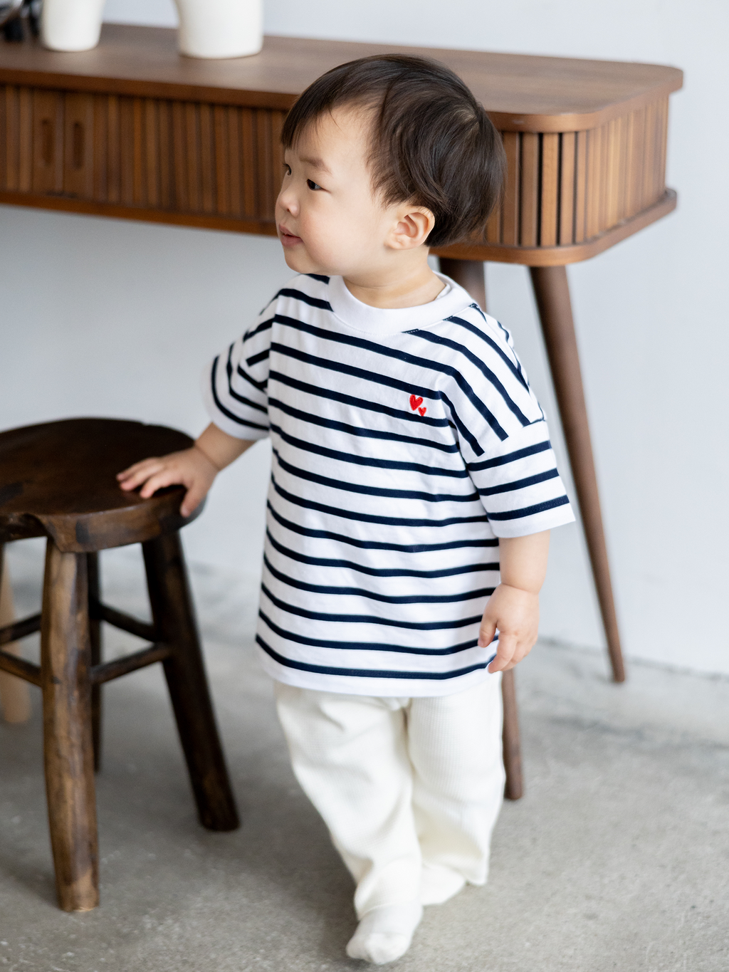 Kinder T-Shirt blau gestreift