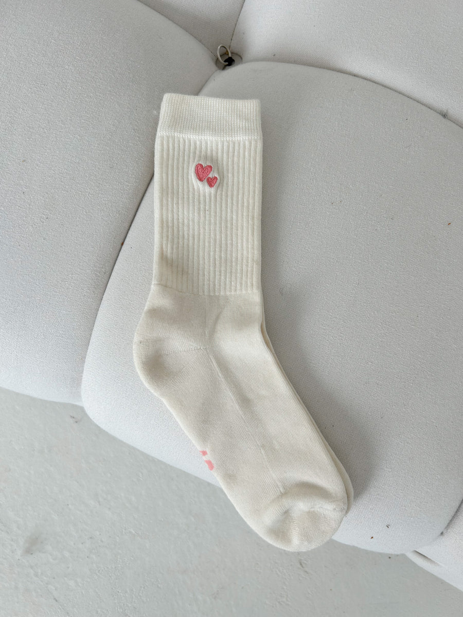 Socken mit rosa Herzen Atelier Rive