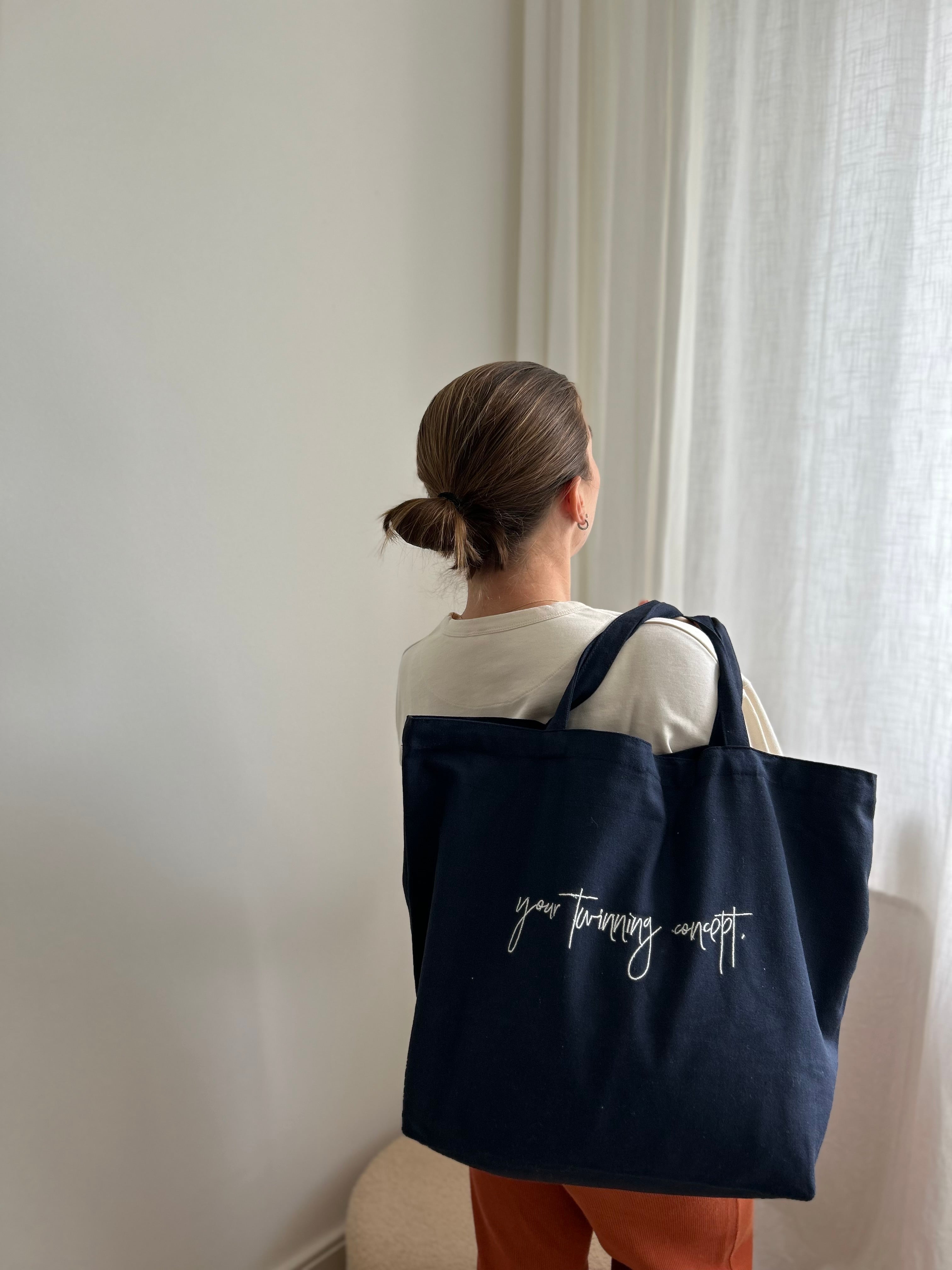 Blauer Shopper Rückseite