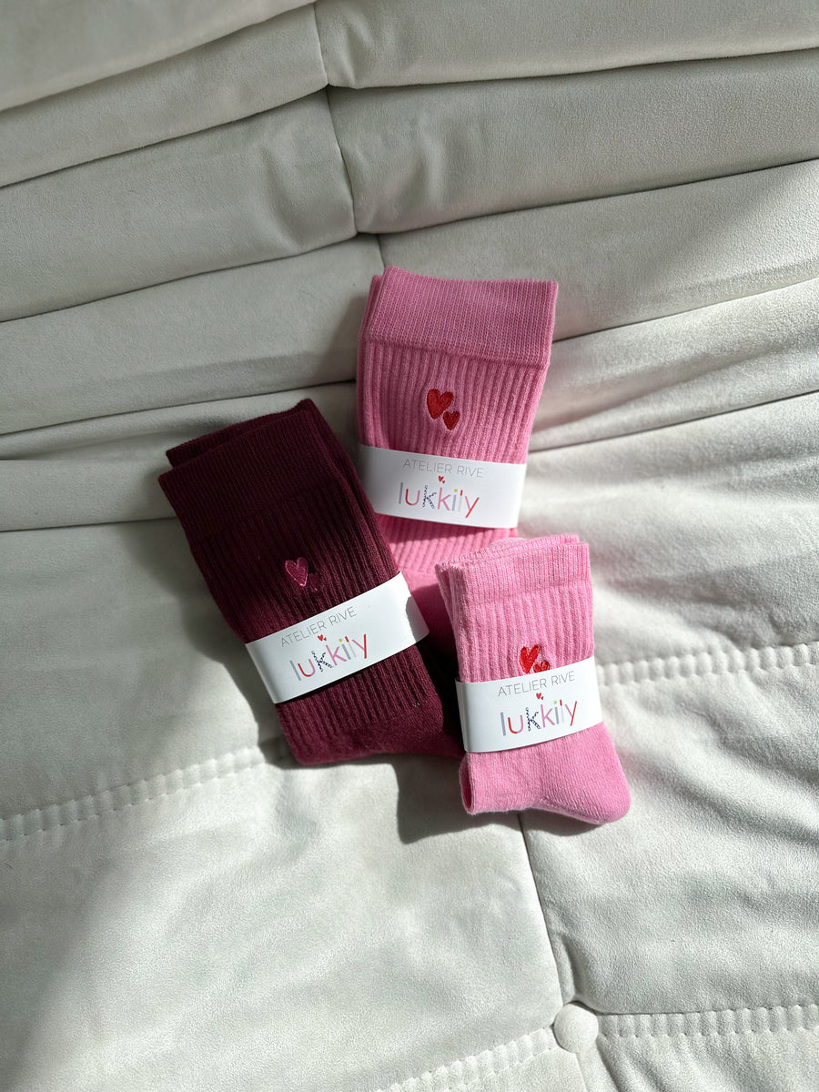 lukkily x atelier rive socken beide Farben