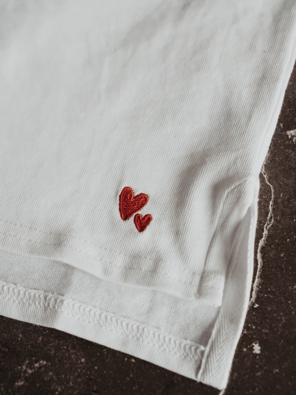 Heart Logo Embroidery on Cool Longsleeve Milk